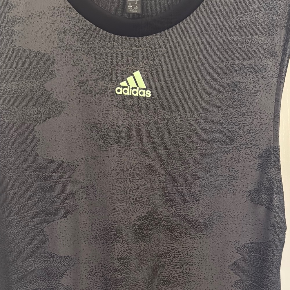 Adidas Black and Neon Green Tennis Dress Sz M - Picture 6 of 7